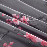 Bouquet Printed Duvet Cover Set Grey