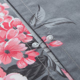 Bouquet Printed Duvet Cover Set Grey