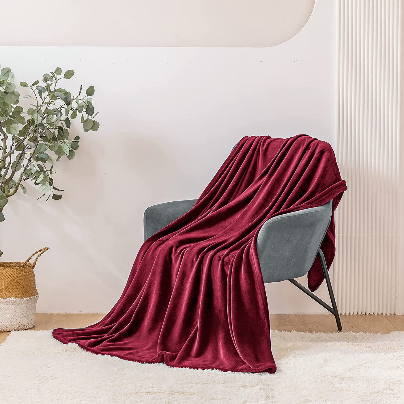 Burgundy Fleece Blanket