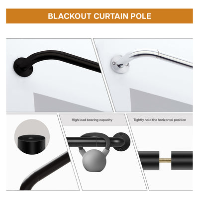 Blackout Extendable Metal Curtain Pole Set