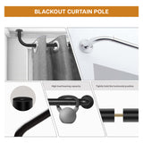 Blackout Extendable Metal Curtain Pole Set