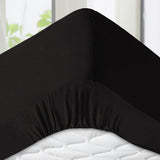 Black Deep Fitted Sheets 25CM