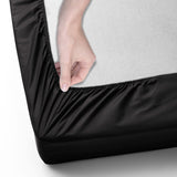 Black Deep Fitted Sheets 25CM