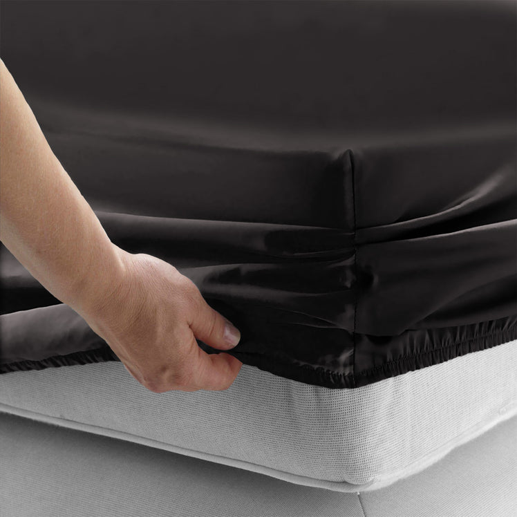 Fitted Sheet For Deep Mattress 40CM Black