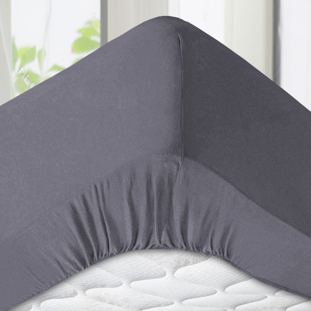 Charcoal Fitted Sheet 25cm