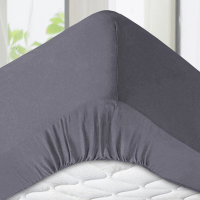 Charcoal Deep Fitted Sheets 25CM