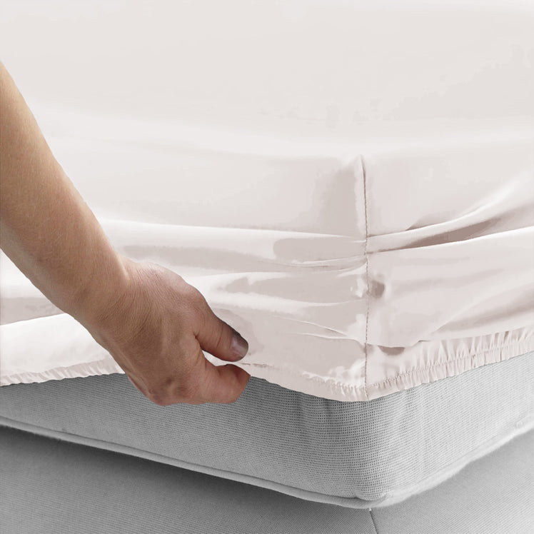 Extra Deep Fitted Bed Sheet 40CM Cream