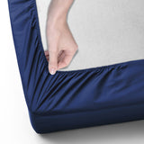 Navy Deep Fitted Sheets 25CM