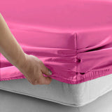 Pink Deep Fitted Sheets 25CM