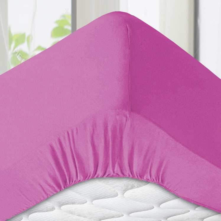 KHIM 100% Cotton 25CM/10inch Deep Fitted Sheet Single, Double, King KHIM 100% Cotton 25CM/10inch Deep Fitted Sheet Single, Double, King