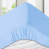 Light Blue Deep Fitted Sheets 25CM