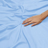 Light Blue Deep Fitted Sheets 25CM