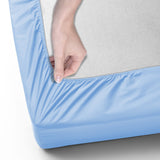 Light Blue Deep Fitted Sheets 25CM