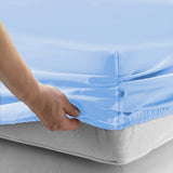 Light Blue Deep Fitted Sheets 25CM