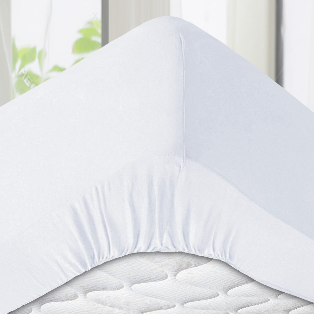 White Deep Fitted Sheets 25CM