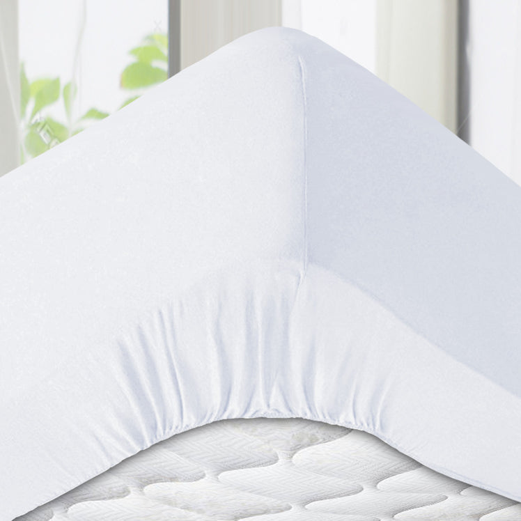 White Deep Fitted Sheets 25CM