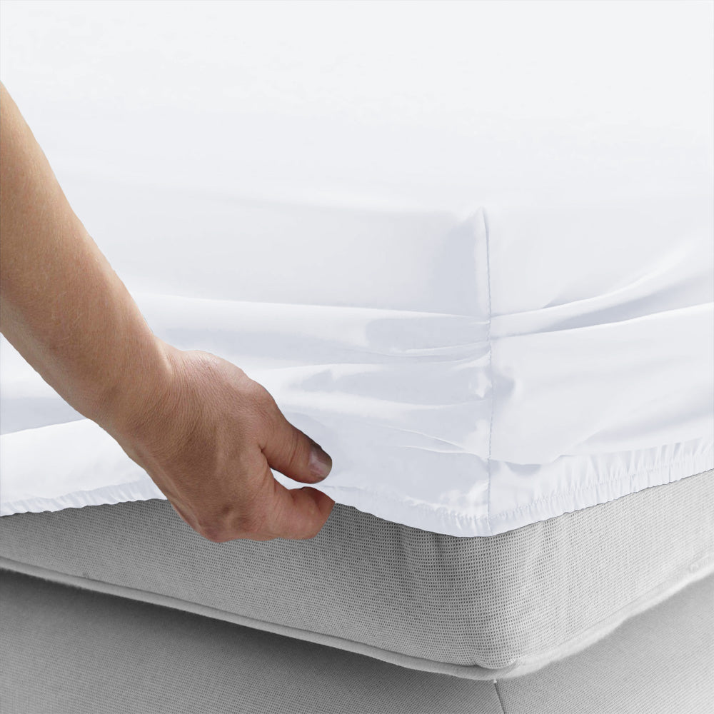 Extra Deep Fitted Bed Sheet 40CM White