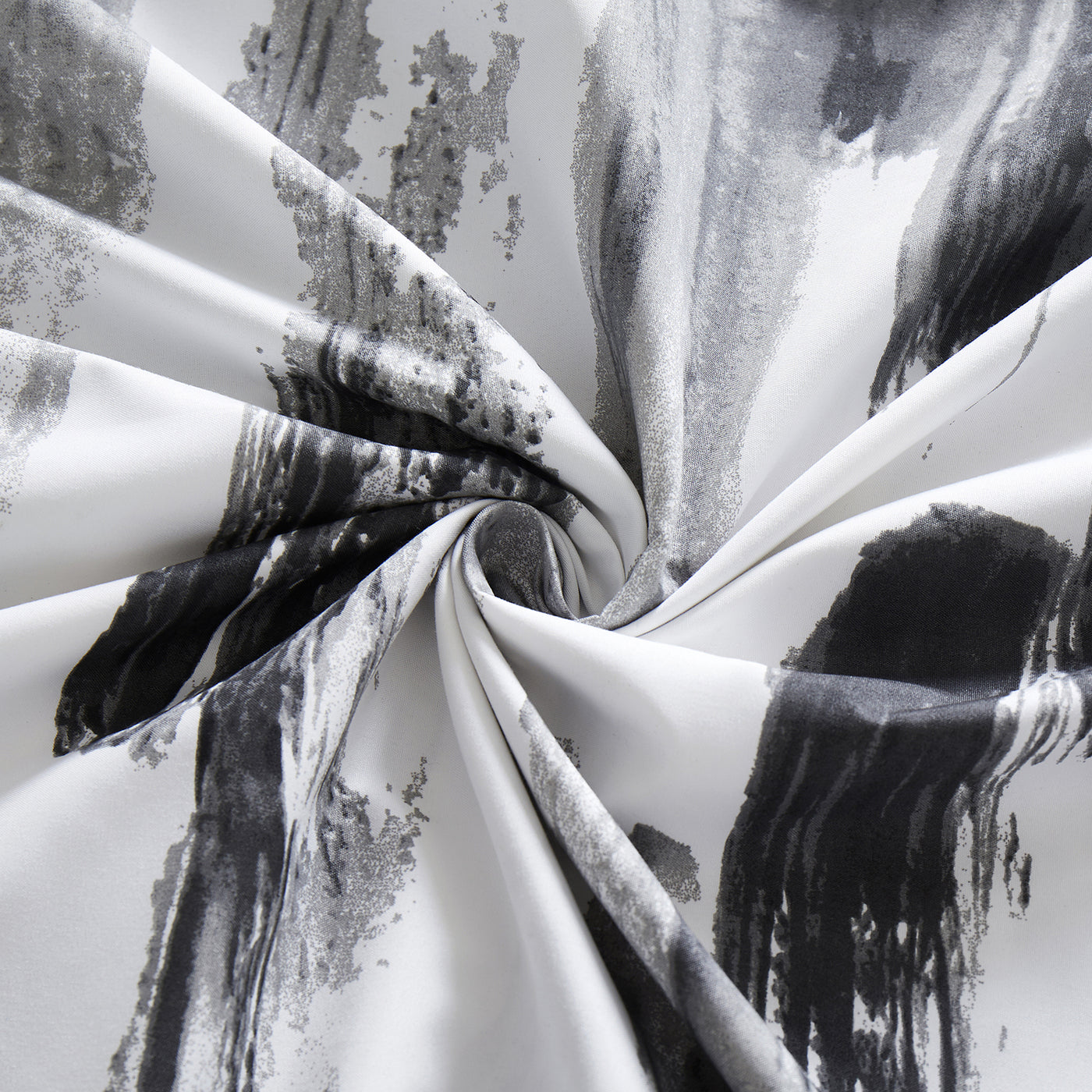 Brushed Stripes Printed Reversible Duvet Cover Set Grey