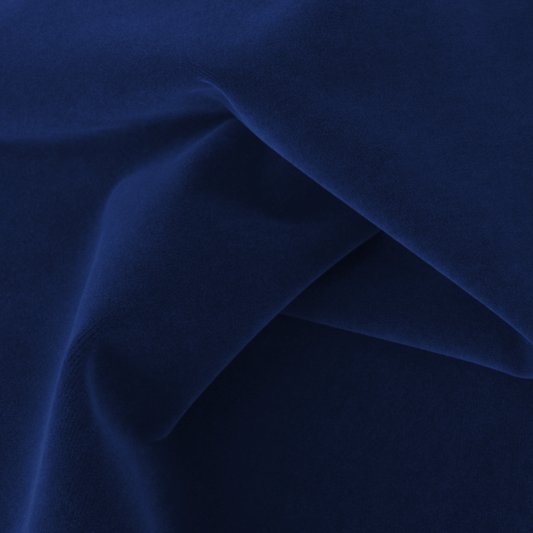 Crushed Velvet Blue Cushion Cover & Filled Cushion