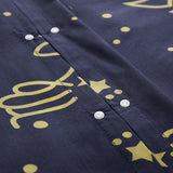 Gold Sparkle Printed Reversible Duvet Cover Set Navy