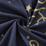 Gold Sparkle Printed Reversible Duvet Cover Set Navy