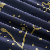 Gold Sparkle Printed Reversible Duvet Cover Set Navy