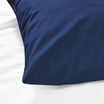 Navy Pillow Cases Plain Pair