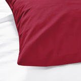 Red Pillow Cases Plain Pair