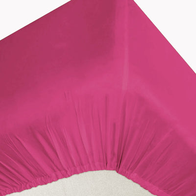 Extra Deep Fitted Bed Sheet 40CM Pink