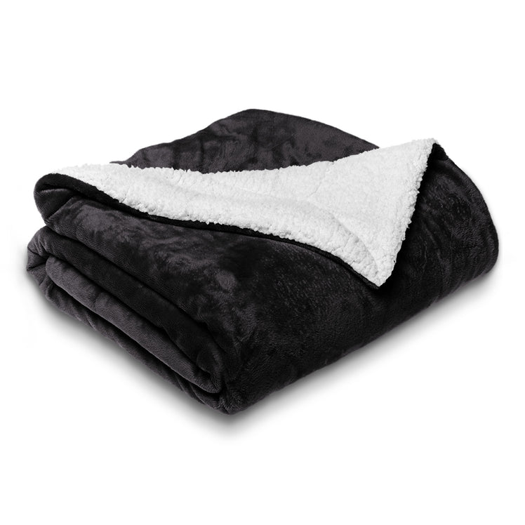 Black Sherpa Throw Blanket