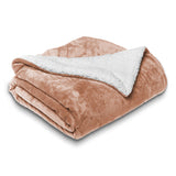 Camel Sherpa Throw Blanket