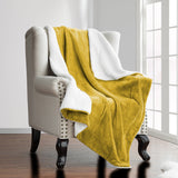 Ochre Sherpa Throw Blanket