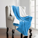 Light Blue Sherpa Throw Blanket