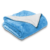 Light Blue Sherpa Throw Blanket