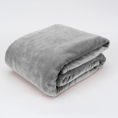 Fleece Blanket Fluffy Throws Silver