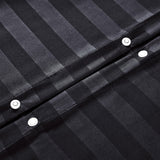 Stripe Black Duvet Cover Set With Pillowcases