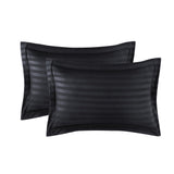 Stripe Black Duvet Cover Set With Pillowcases