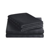 Stripe Black Duvet Cover Set With Pillowcases