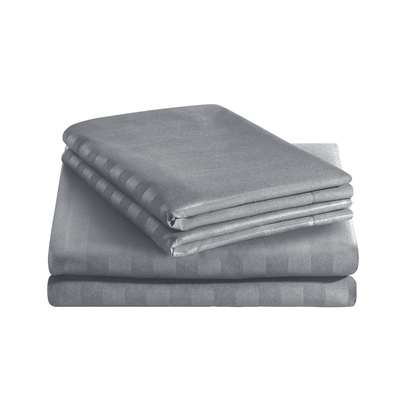 Stripe Grey Duvet Cover Set With Pillowcases
