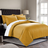 Stripe Ochre Duvet Cover Set With Pillowcases