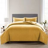 Stripe Ochre Duvet Cover Set With Pillowcases