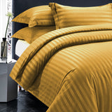 Stripe Ochre Duvet Cover Set With Pillowcases