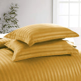 Stripe Ochre Duvet Cover Set With Pillowcases