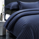 Stripe Navy Duvet Cover Set With Pillowcases