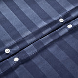 Stripe Navy Duvet Cover Set With Pillowcases