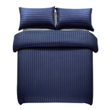 Stripe Navy Duvet Cover Set With Pillowcases