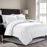 Stripe White Duvet Cover Set With Pillowcases