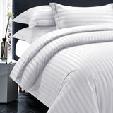 Stripe White Duvet Cover Set With Pillowcases