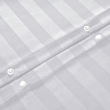 Stripe White Duvet Cover Set With Pillowcases