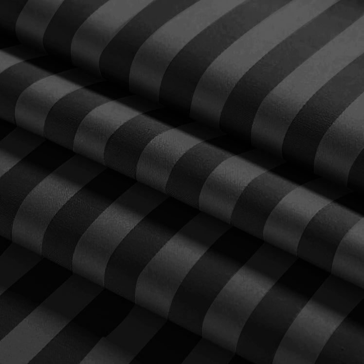 Stripe Fitted Sheet Extra Deep Elastic 25CM Black